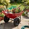 Garden Wheelbarrow 5-Cubic Feet Steel PP Frame 330 lbs Capacity